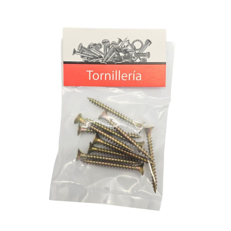 Tornillos para Madera Tipo SPAX 4 x 40 mm Dorados 10 Unidades