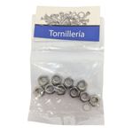 Tuerca Hexagonal Métrica de Acero Inoxidable M6 Bolsa con 10 Piezas