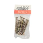 Tornillos para Madera Tipo SPAX 6 x 60 mm Dorados 10 Unidades