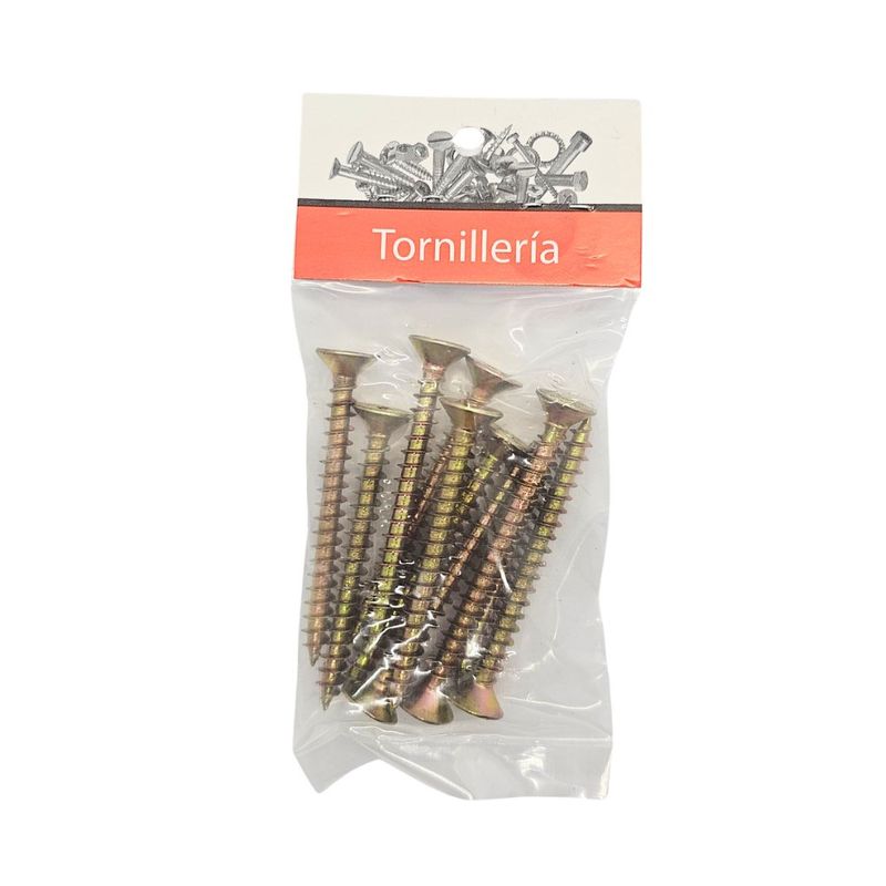 Tornillos para Madera Tipo SPAX 6 x 60 mm Dorados 10 Unidades