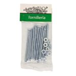 Tornillos Tipo Estufa Galvanizados 5/32 x 2 1/2 Plg con Tuerca 10 Unidades
