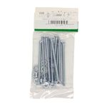 Tornillos Tipo Estufa Galvanizados 5/32 x 2 1/2 Plg con Tuerca 10 Unidades