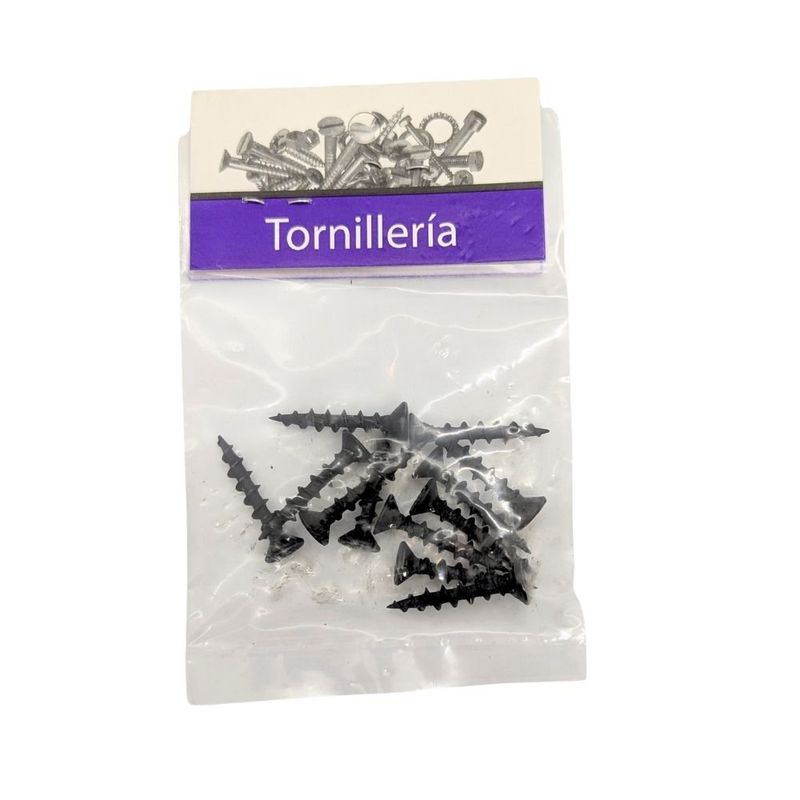 Tornillos para Tablayeso 8 x 1 pulg Negros 12 Unidades