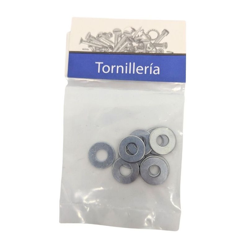 Roldana Plana Galvanizada 3/16 Plg Bolsa con 10 Piezas