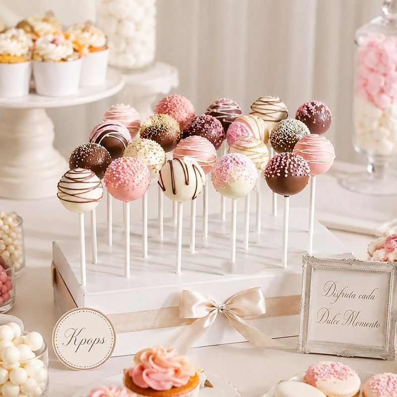 Palitos para Cake Pops Reutilizables de Plástico 15 Cm Blanco, 100 Unidades