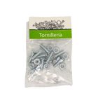 Tornillos Tipo Estufa Galvanizados 3/16 x 3/4 Plg con Tuerca 10 Unidades