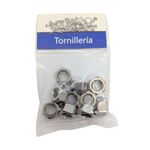 Tuerca Hexagonal de Acero Inoxidable NC 3/8 Plg 16 Hilos Bolsa con 10 Piezas
