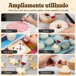 Pincel Decorador para Repostería de Silicona con 2 Puntas Intercambiables