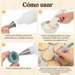 Pincel Decorador para Repostería de Silicona con 2 Puntas Intercambiables