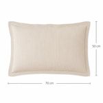Sobrefunda de Almohada Alicante de 50 x 70 Cm en Color Beige