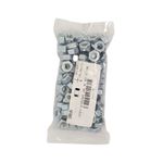 Tuerca Hexagonal de Acero Grado 2 Galvanizado NC 1/4 Plg 20 Hilos Bolsa con 100 Piezas
