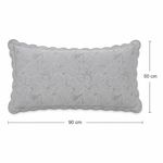 Sobrefunda de Almohada King Pauleta de 50 x 90 Cm en Color Gris