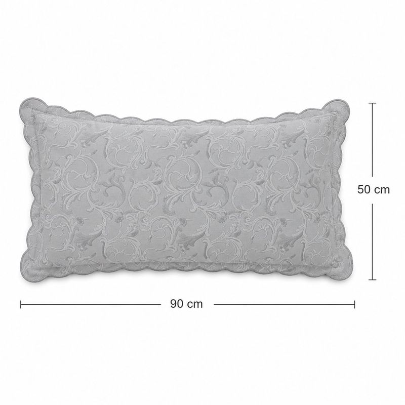 Sobrefunda de Almohada King Pauleta de 50 x 90 Cm en Color Gris