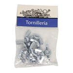 Tuerca Mariposa Sólida de Acero Galvanizado 1/4 Plg Bolsa con 10 Piezas