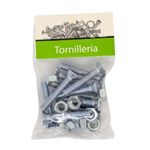 Tornillos Tipo Estufa Galvanizados 1/4 x 1 1/2 Plg con Tuerca 10 Unidades