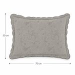 Sobrefunda de Almohada Pauleta de 50 x 70 Cm en Color Gris