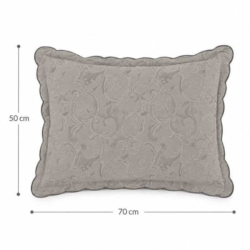 Sobrefunda de Almohada Pauleta de 50 x 70 Cm en Color Gris
