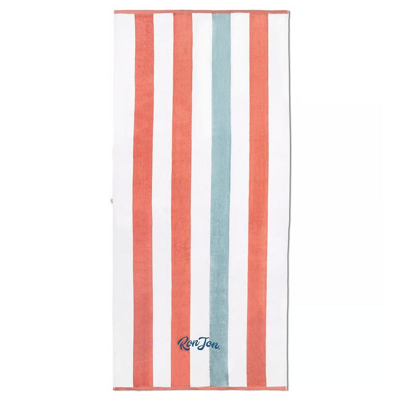 Toalla de Playa Jon Stripe Coral Sea 89 x 178 cm