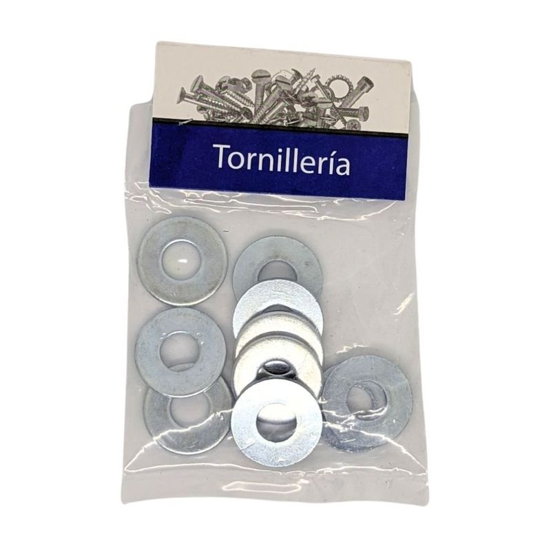 Roldana Plana Galvanizada 5/16 Plg Bolsa con 10 Piezas