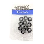 Tuerca Hexagonal Métrica de Acero Negro M8 x 1.25 Bolsa con 10 Piezas