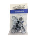 Tuerca Hexagonal de Acero Grado 2 Galvanizado NC 1/2 Plg 13 Hilos Bolsa con 10 Piezas