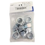 Tuerca Hexagonal de Acero Grado 2 Galvanizado NC 1/2 Plg 13 Hilos Bolsa con 10 Piezas