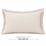 Sobrefunda de Almohada King Espinha de 50 x 90 Cm en Color Beige