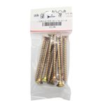 Tornillos para Madera Tipo SPAX 6 x 70 mm Dorados 10 Unidades