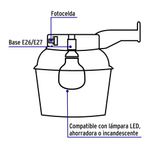Luminario Suburbano Con Sensor De Luz 65 W - Volteck