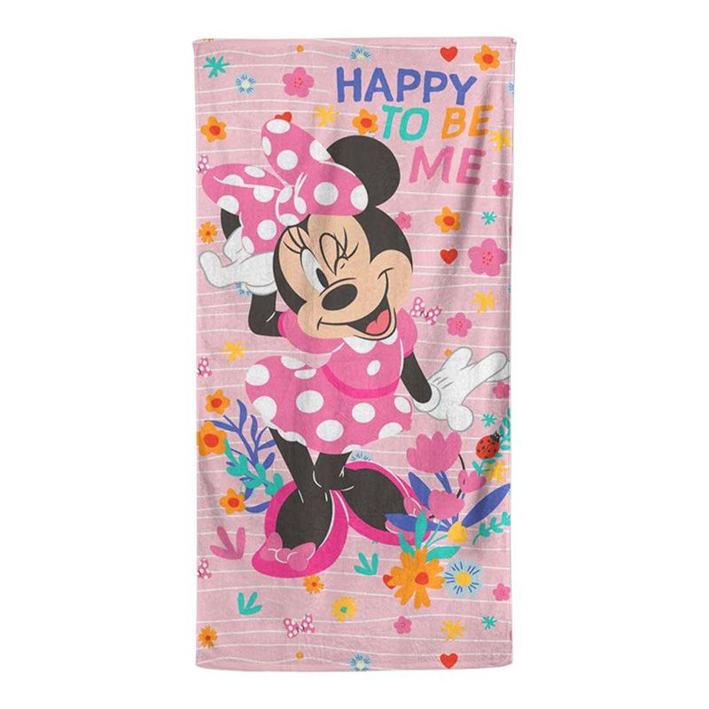 Toalla Infantil Minnie Mouse Happy To Be Me 71 x 147 cm