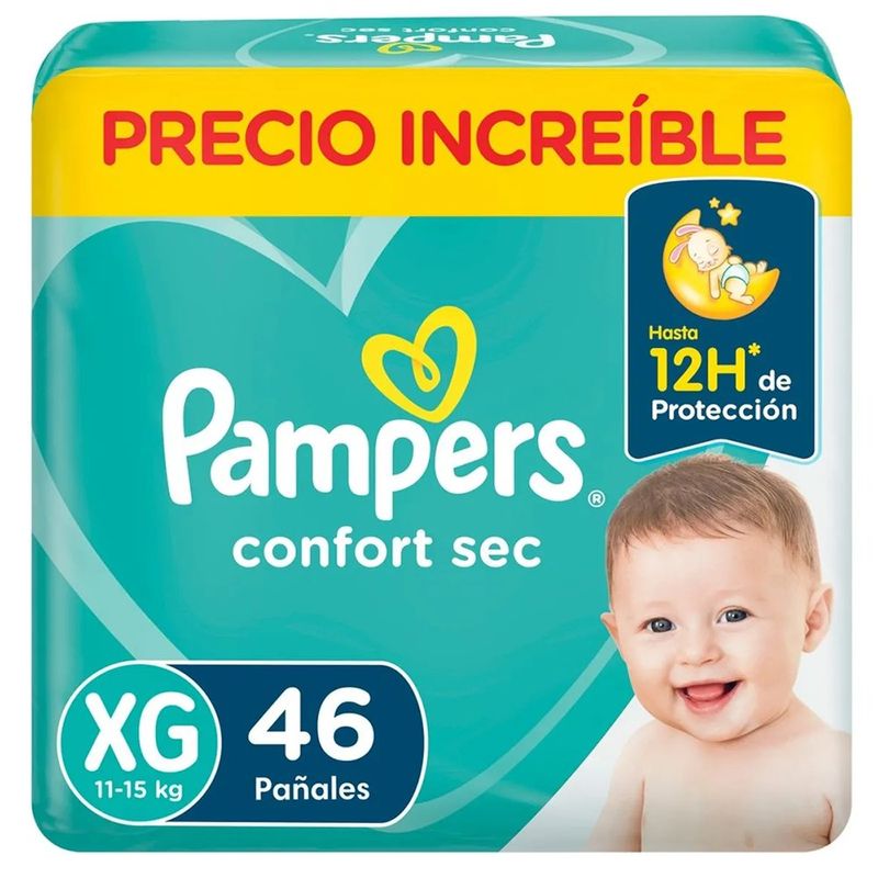 Pañales Pampers Confort Sec Talla XG 46 Unidades