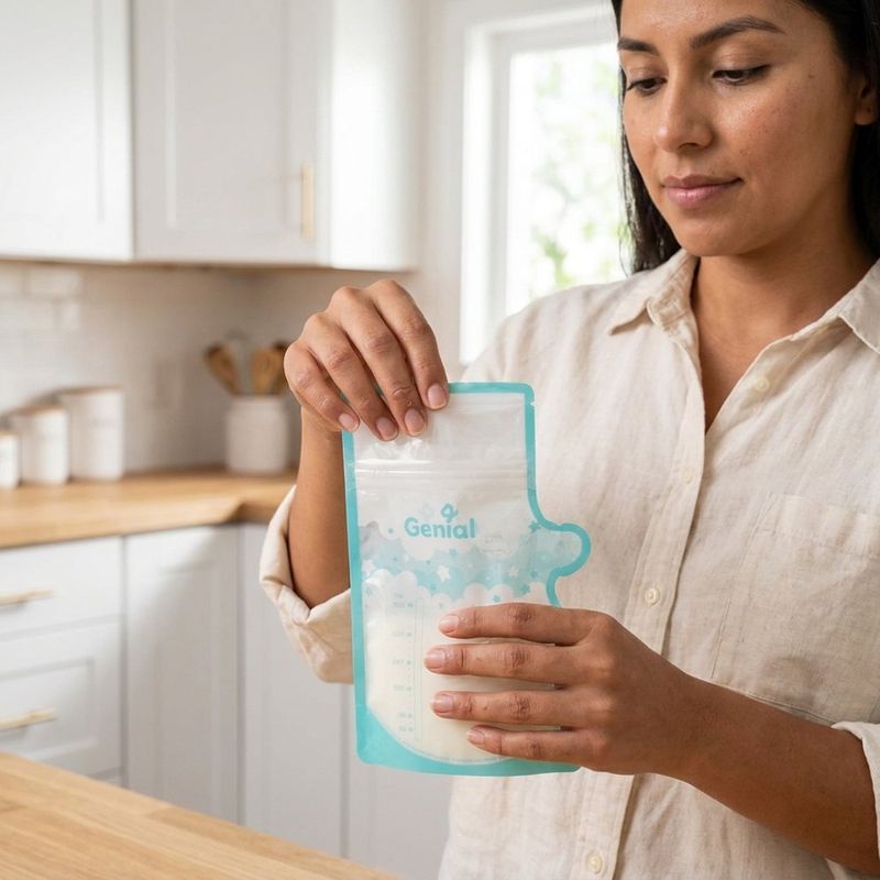 Bolsas para Almacenar Leche Materna Pre-esterilizadas con Doble Cierre 220 mL, 50 Unidades