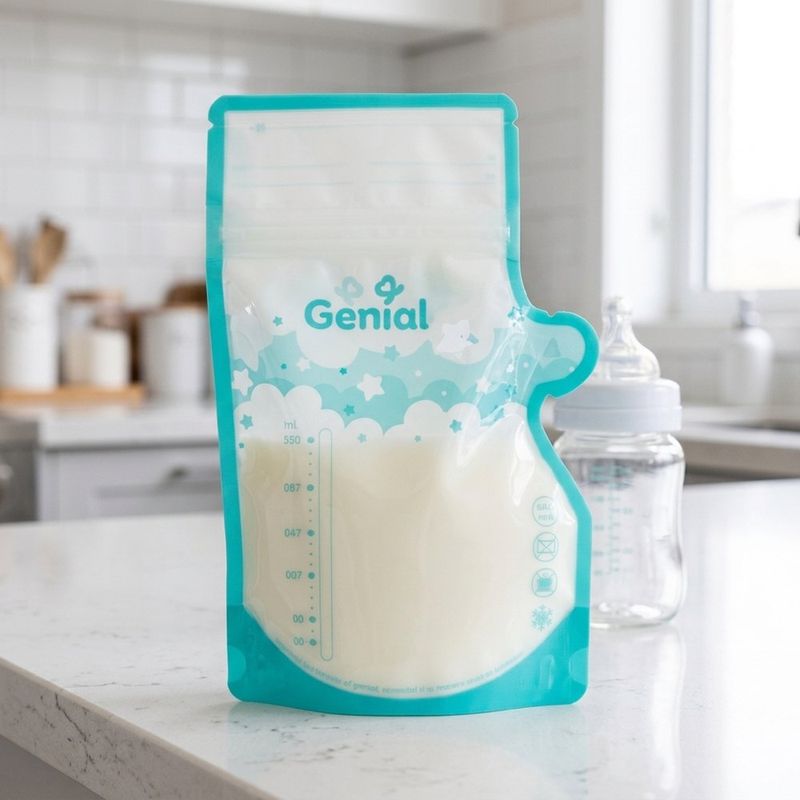 Bolsas para Almacenar Leche Materna Pre-esterilizadas con Doble Cierre 220 mL, 50 Unidades
