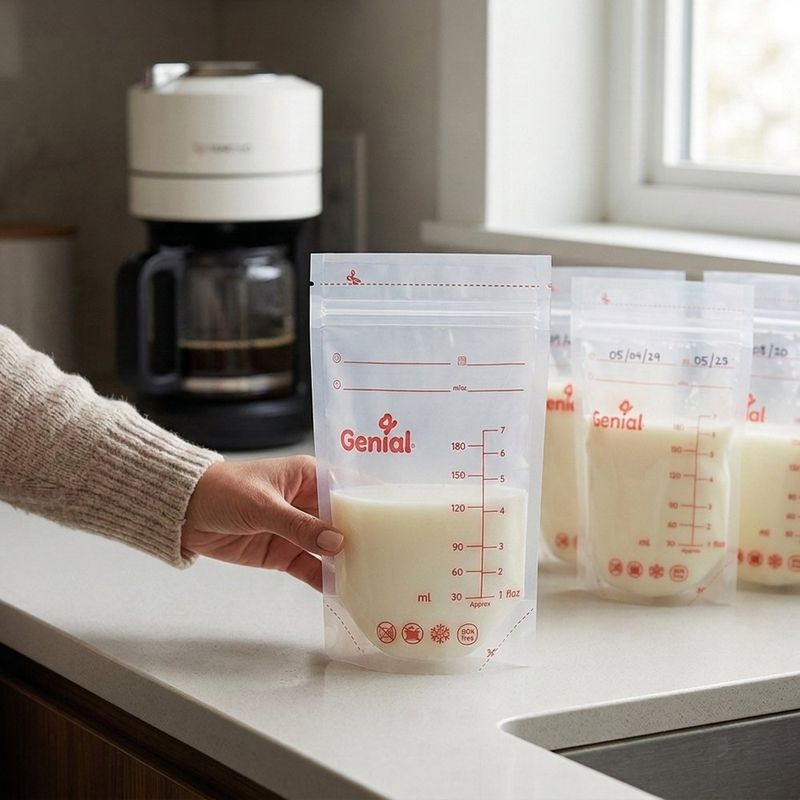 Bolsas para Almacenar Leche Materna Pre-esterilizadas con Doble Cierre 207 mL, 50 Unidades