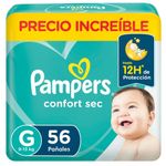 Pañales Pampers Confort Sec Talla G 56 Unidades