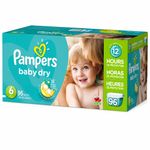 Pañales Pampers Baby Dry Talla 6 - 96 Unidades