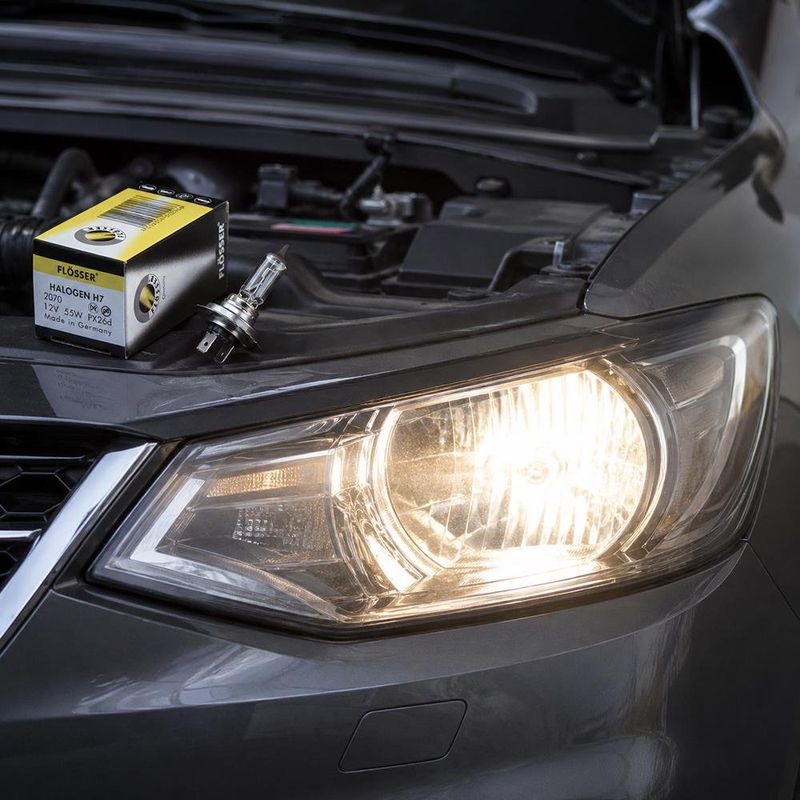 Bombilla Halógena H7 para Faro Delantero de Carro de 12V y 55W