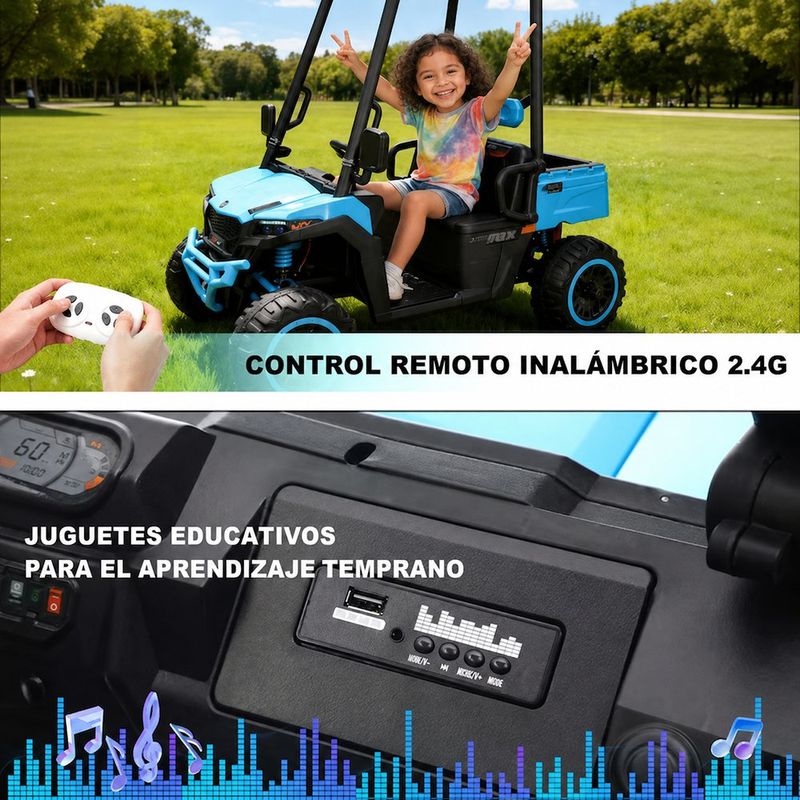 Carro Eléctrico Estilo Golf con Palangana Colores Surtidos