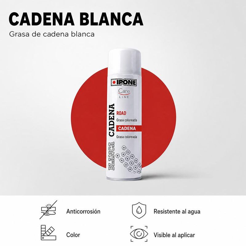 Grasa en Aerosol para Cadena de Moto de 250 ml Color Blanca