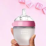 Biberón de Silicona Como Tomo Rosa 150 ml