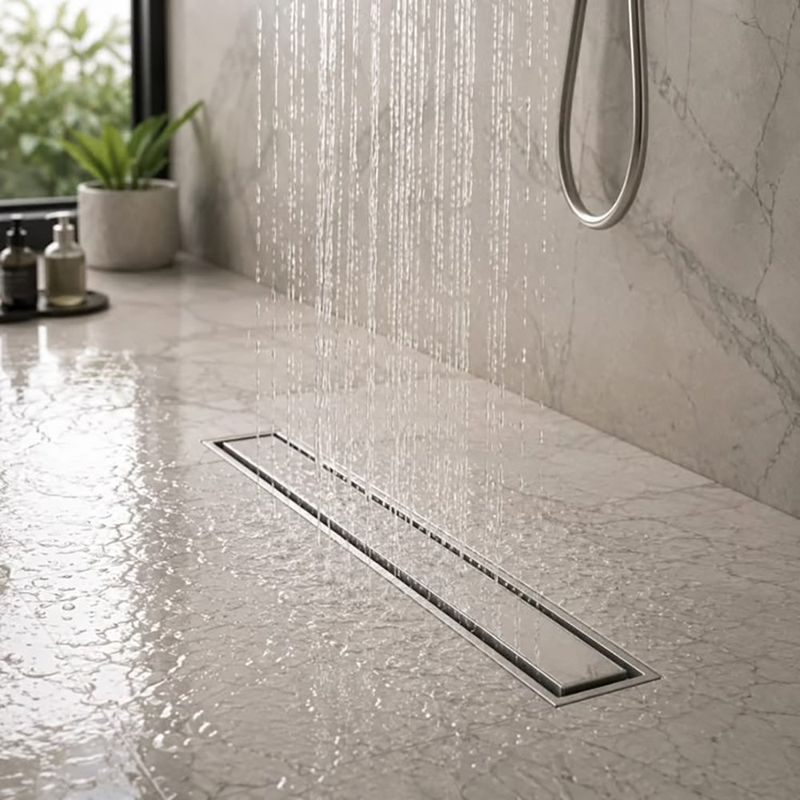 Reposadera Rectangular Veil Tile-In de 12 Plg para Acabado Invisible