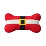 Cama Tipo Cojín en Forma de Hueso Navideño para Mascota en Color Rojo