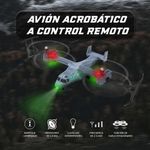 Avión RC Osprey V22 2.4 GHz con Giroscopio de 6 Ejes Color Gris
