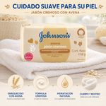 Jabón Cremoso Johnson’s Baby Avena Hidratante para Piel Delicada 75 Gramos