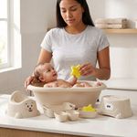 Set Baby Shower Infantil Unisex 9 Piezas Beige