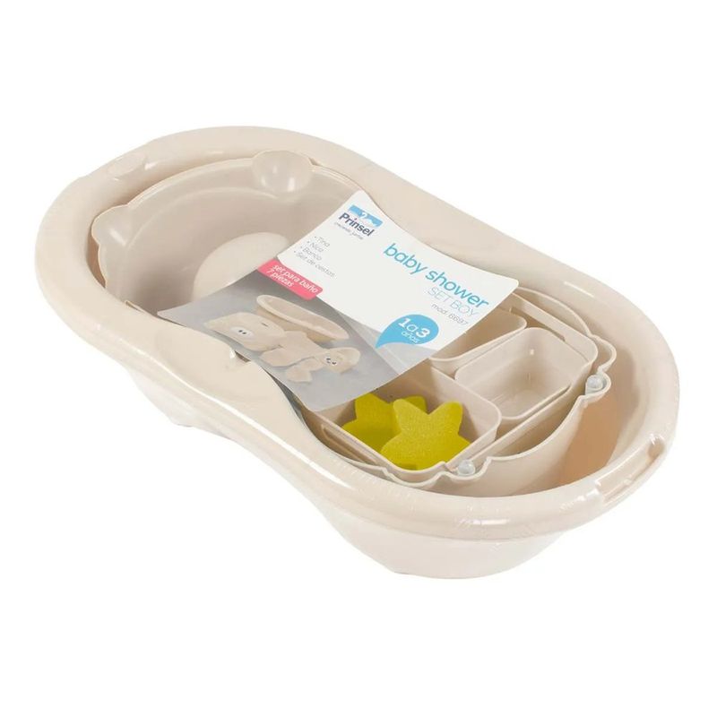 Set Baby Shower Infantil Unisex 9 Piezas Beige