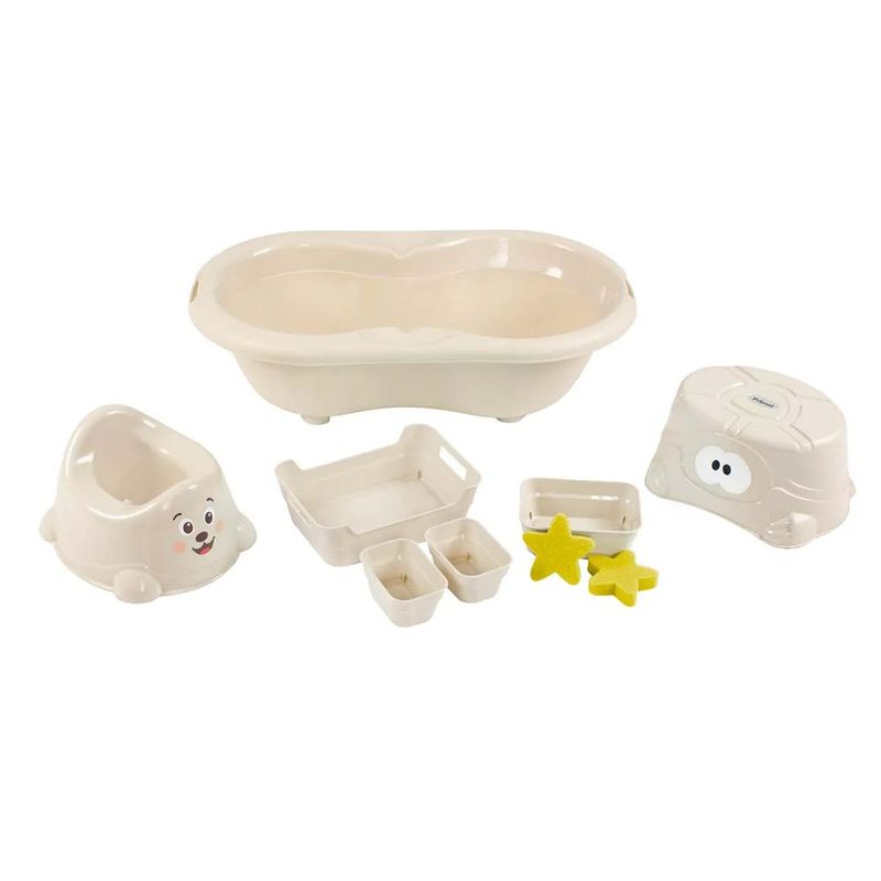 Set Baby Shower Infantil Unisex 9 Piezas Beige