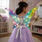 Alas de Mariposa Infantiles con Luces LED Fantasía Multicolor