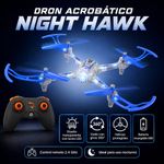 Drone RC Revolt Night Hawk X15T con 16 Acrobacias, Luces LED y 2 Velocidades