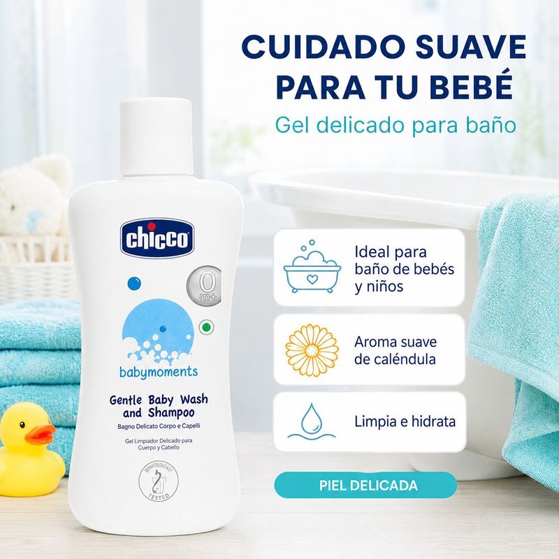 Jabón Corporal Baby Moments Protection con Caléndula y Glicerina 200 mL
